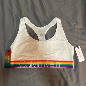 NWT Calvin Kline sports bra- pride line